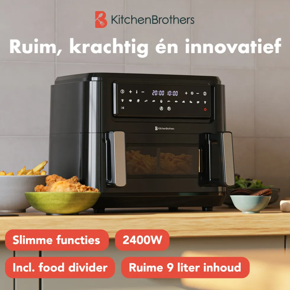 KitchenBrothers Dubbele Airfryer XXL