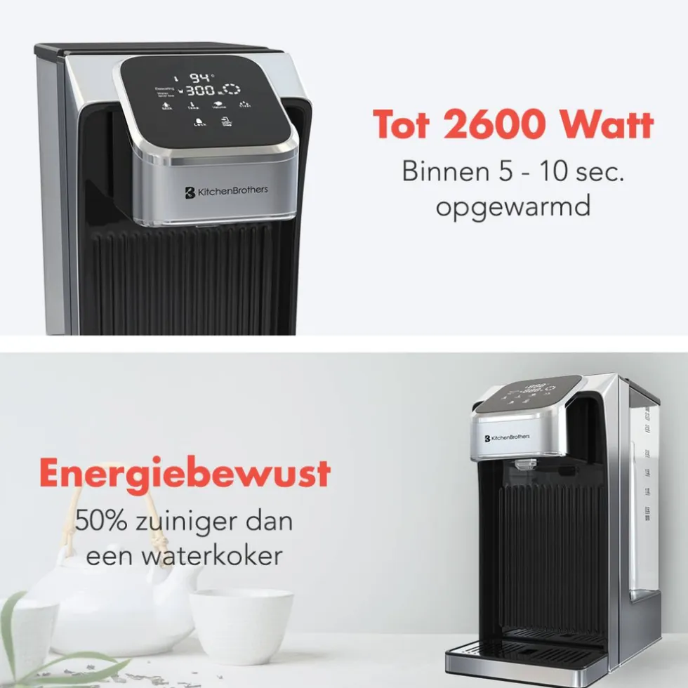 KitchenBrothers Heetwaterdispenser met Melkfunctie