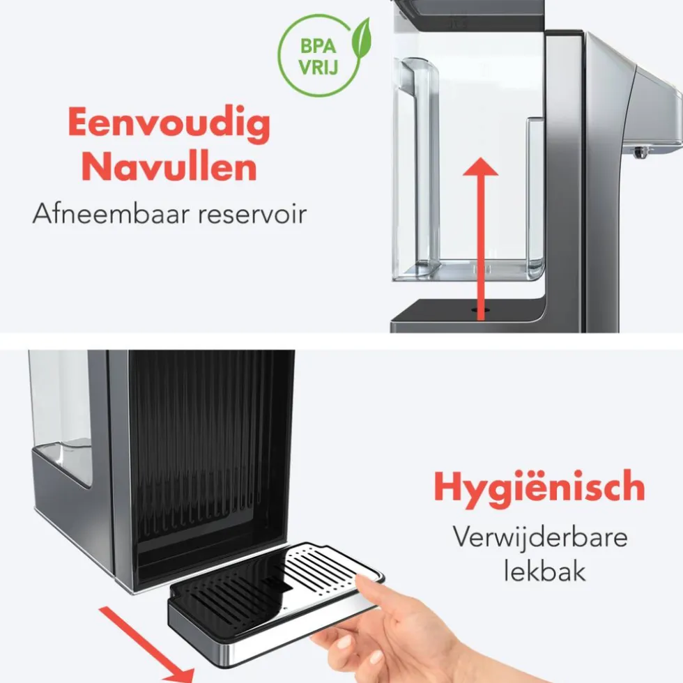 KitchenBrothers Heetwaterdispenser met Melkfunctie