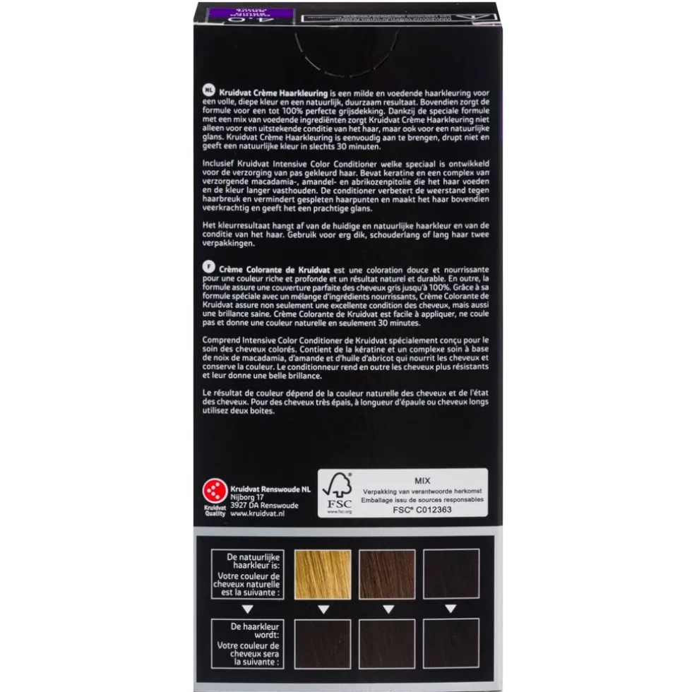 Kruidvat 4.0 Donker Bruin Crème Haarkleuring