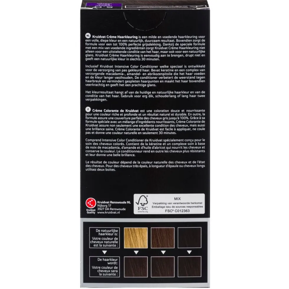 Kruidvat 5.0 Midden Bruin Crème Haarkleuring