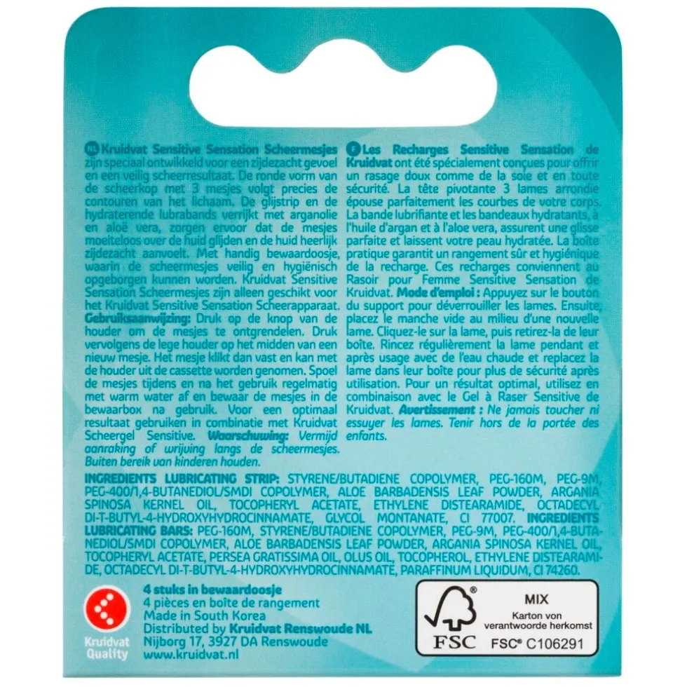 Kruidvat 3 Sensitive Sensation Scheermesjes
