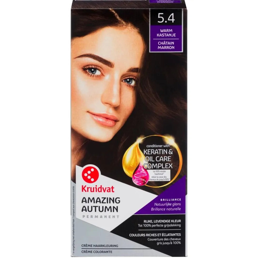 Kruidvat 5.4 Warm Kastanje Crème Haarkleuring