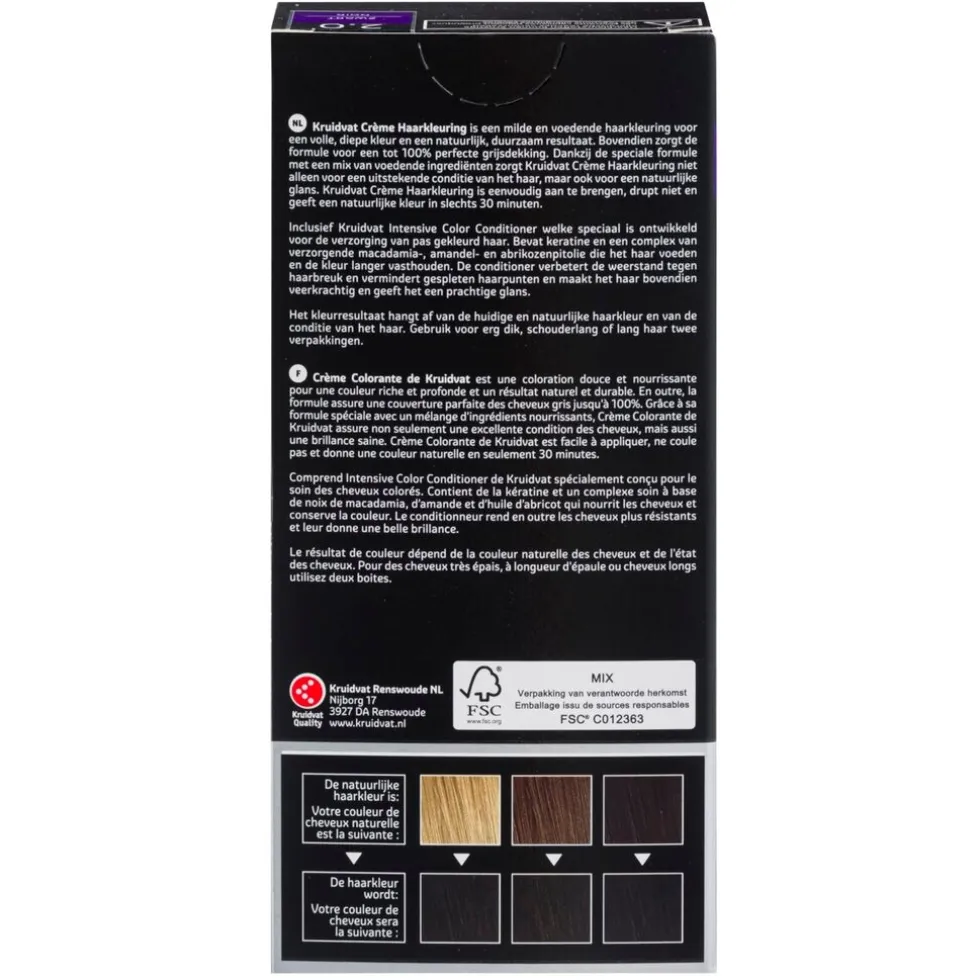 Kruidvat 2.0 Zwart Crème Haarkleuring