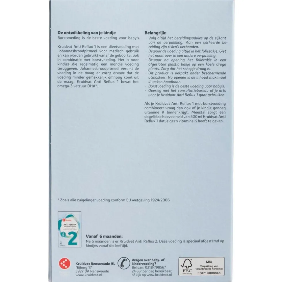 Kruidvat Anti Reflux 1 0-6M Dieetvoeding bij Spugen