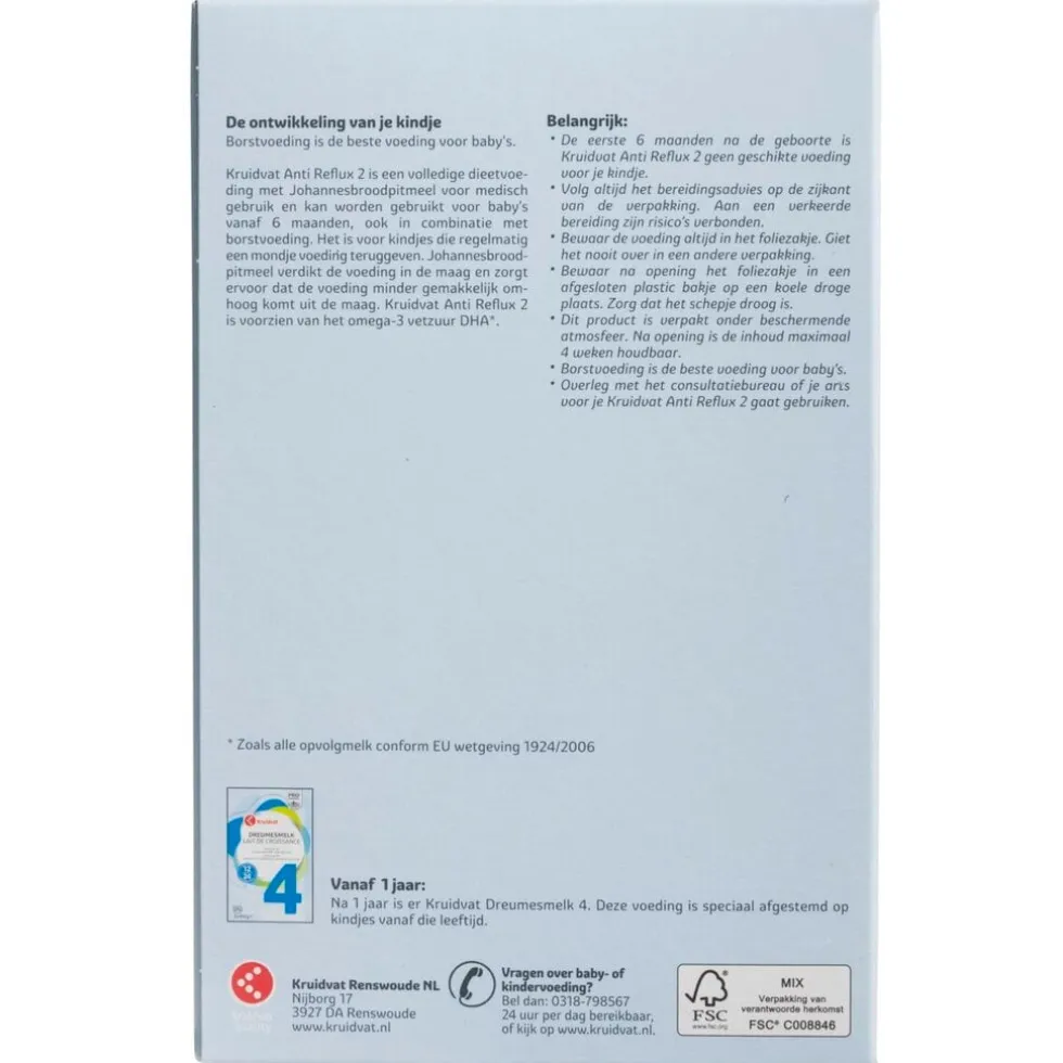 Kruidvat Anti Reflux 2 6-12M Dieetvoeding bij Spugen
