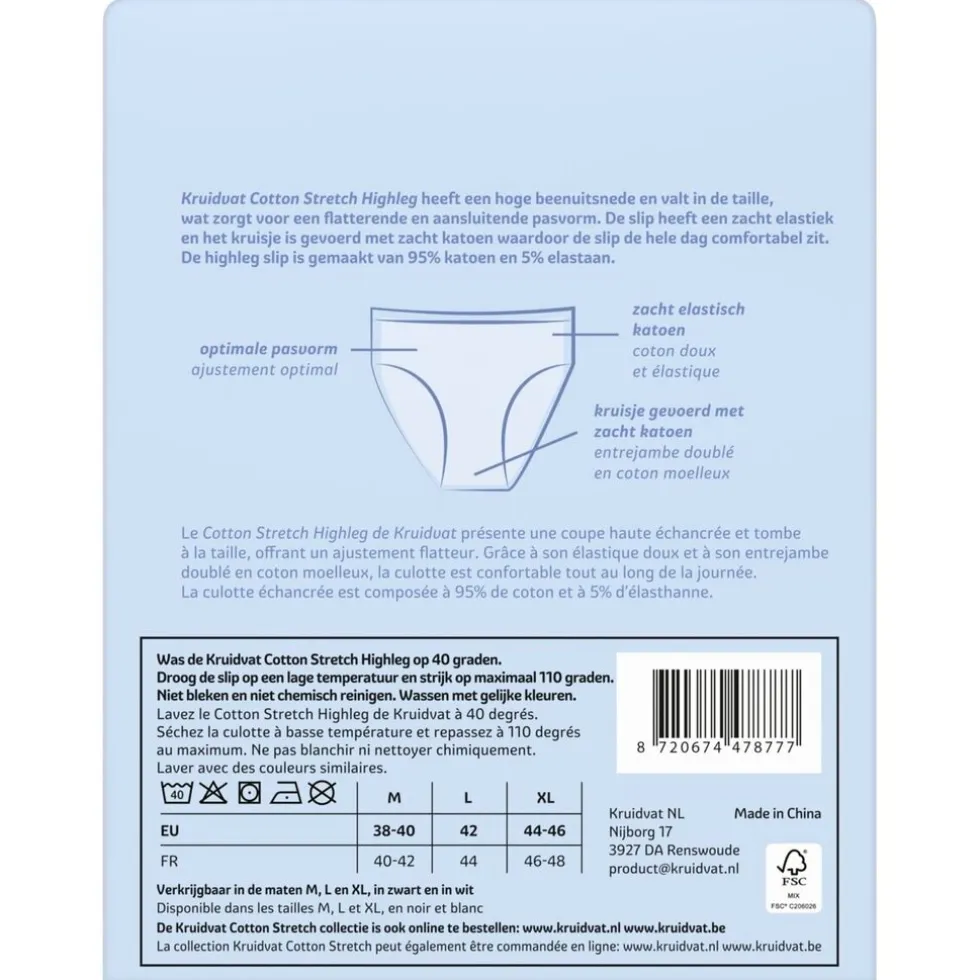 Kruidvat Cotton Stretch Highleg Damesslip