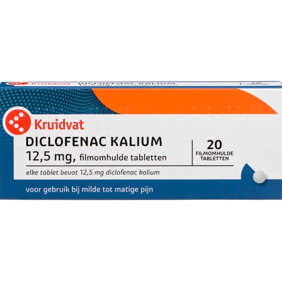 Kruidvat Diclofenac Kalium 12,5mg Filmomhulde Tabletten