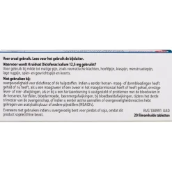 Kruidvat Diclofenac Kalium 12,5mg Filmomhulde Tabletten