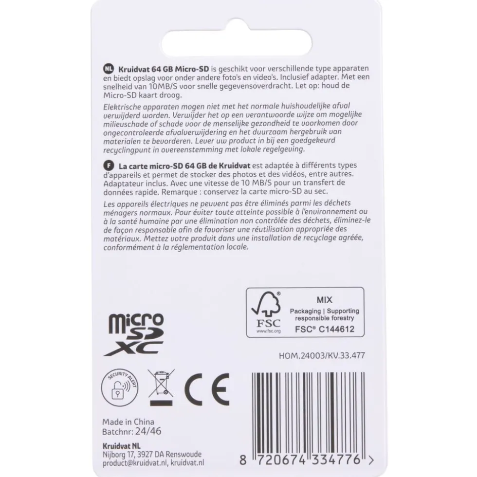 Kruidvat 64GB Micro SD-kaart