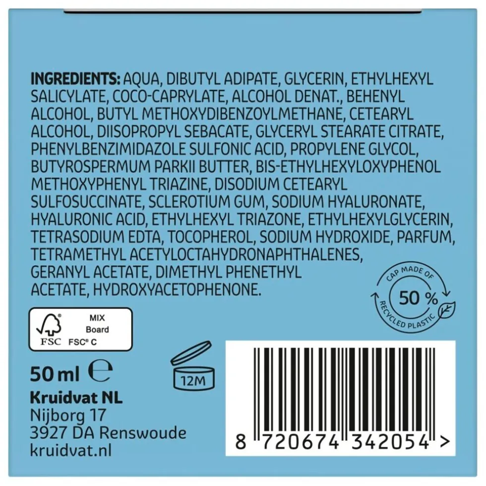 Kruidvat Hydrate Hyaluron SPF15 Dagcrème