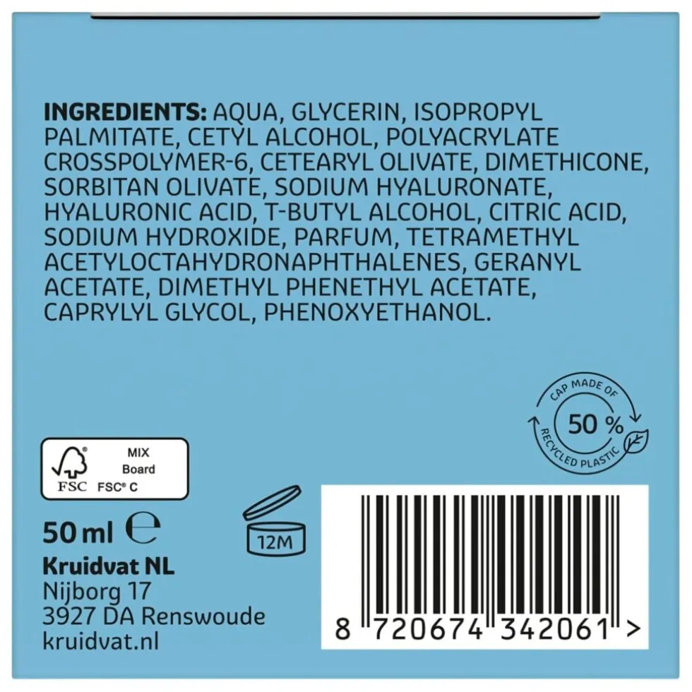 Kruidvat Hydrate Hyaluron Nachtcrème