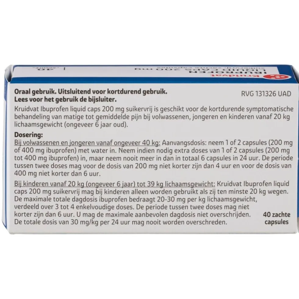 Kruidvat Ibuprofen Liquid Caps 200 mg Capsules