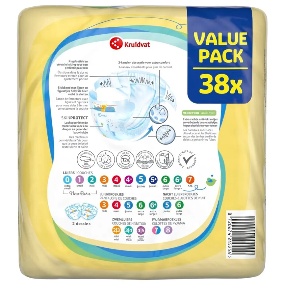 Kruidvat Junior Maat 5 Luiers Valuepack