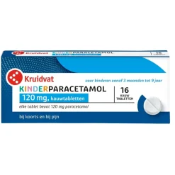 Kruidvat Kinderparacetamol 120mg Kauwtabletten