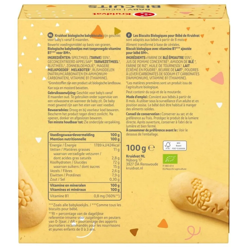 Kruidvat 8+M Bio Babybiscuits