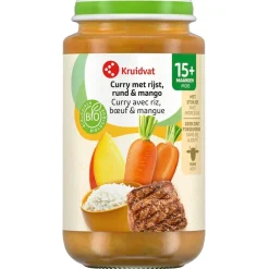 Kruidvat 15+M Bio Curry met Rijst, Rund & Mango Maaltijd