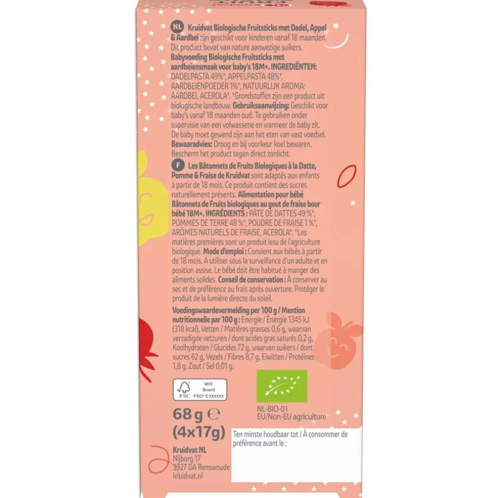 Kruidvat 18+M Bio Fruitsticks