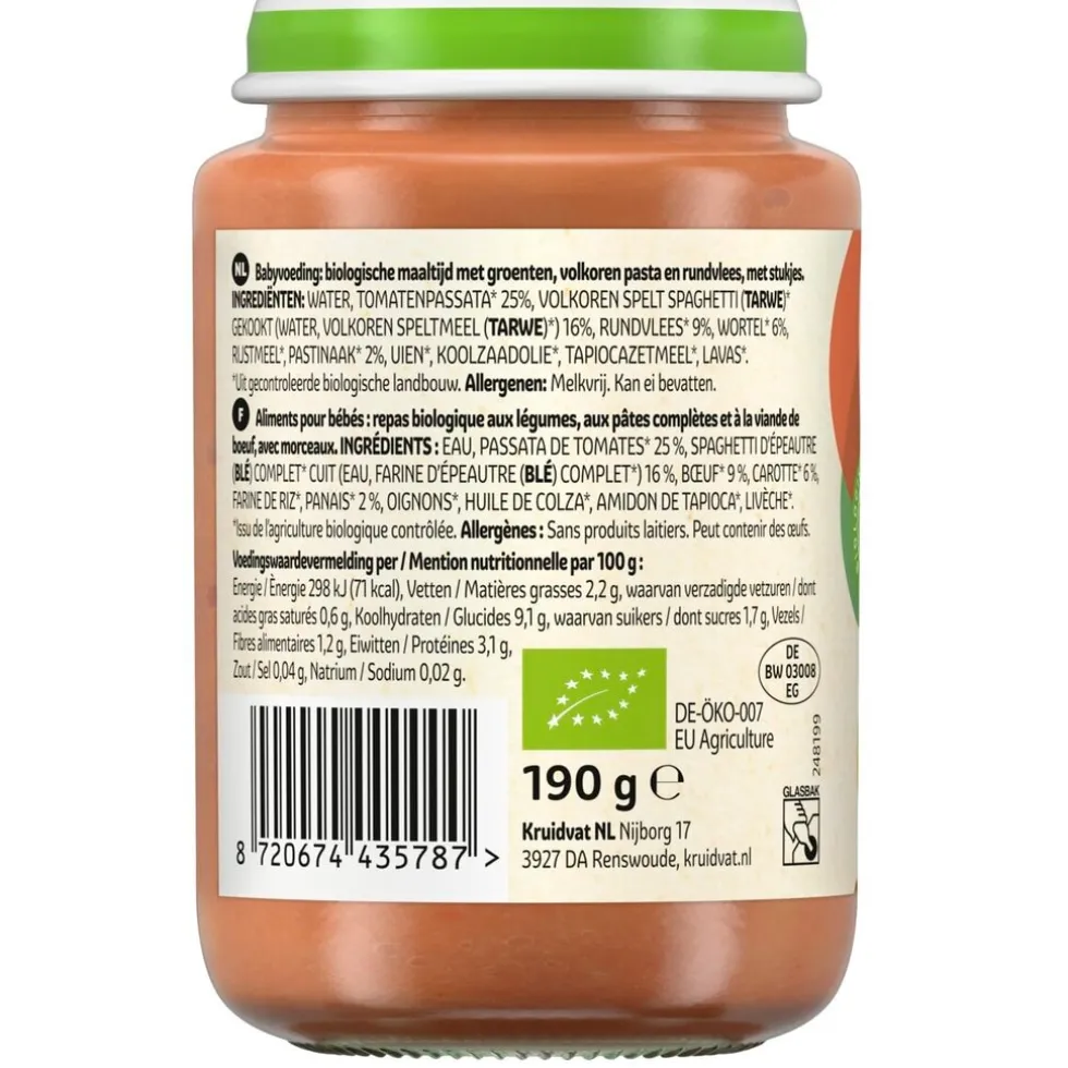 Kruidvat 8+M Bio Spaghetti Bolognese Maaltijd