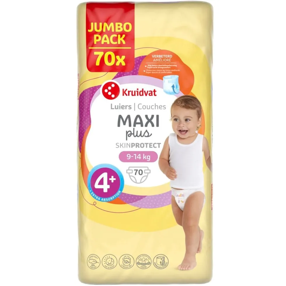 Kruidvat Maxi+ Maat 4+ Luiers Jumbopack