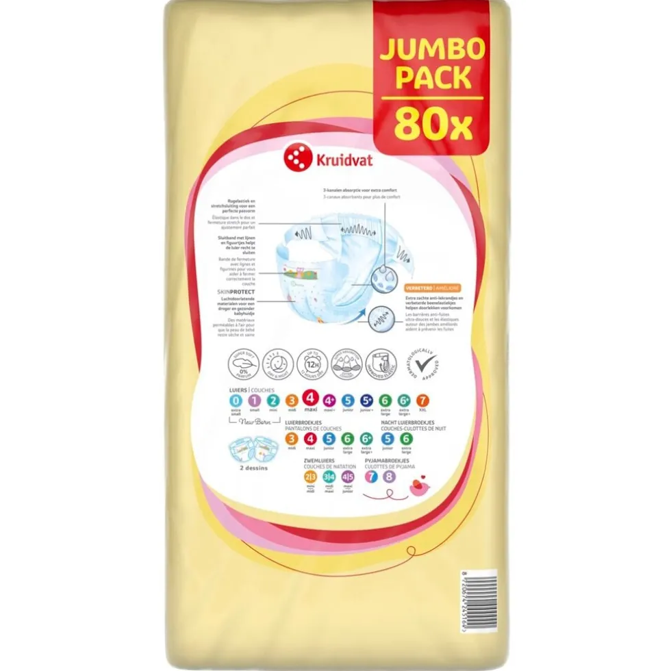 Kruidvat Maxi Maat 4 Luiers Jumbopack