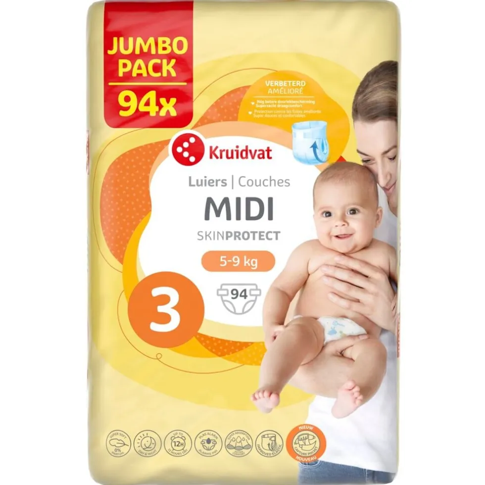 Kruidvat Midi Maat 3 Luiers Jumbopack