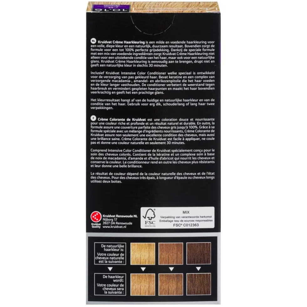 Kruidvat Naturals 10.16 Asblond Crème Haarkleuring