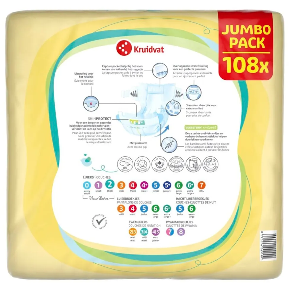 Kruidvat NewBorn Mini Maat 2 Luiers Jumbopack