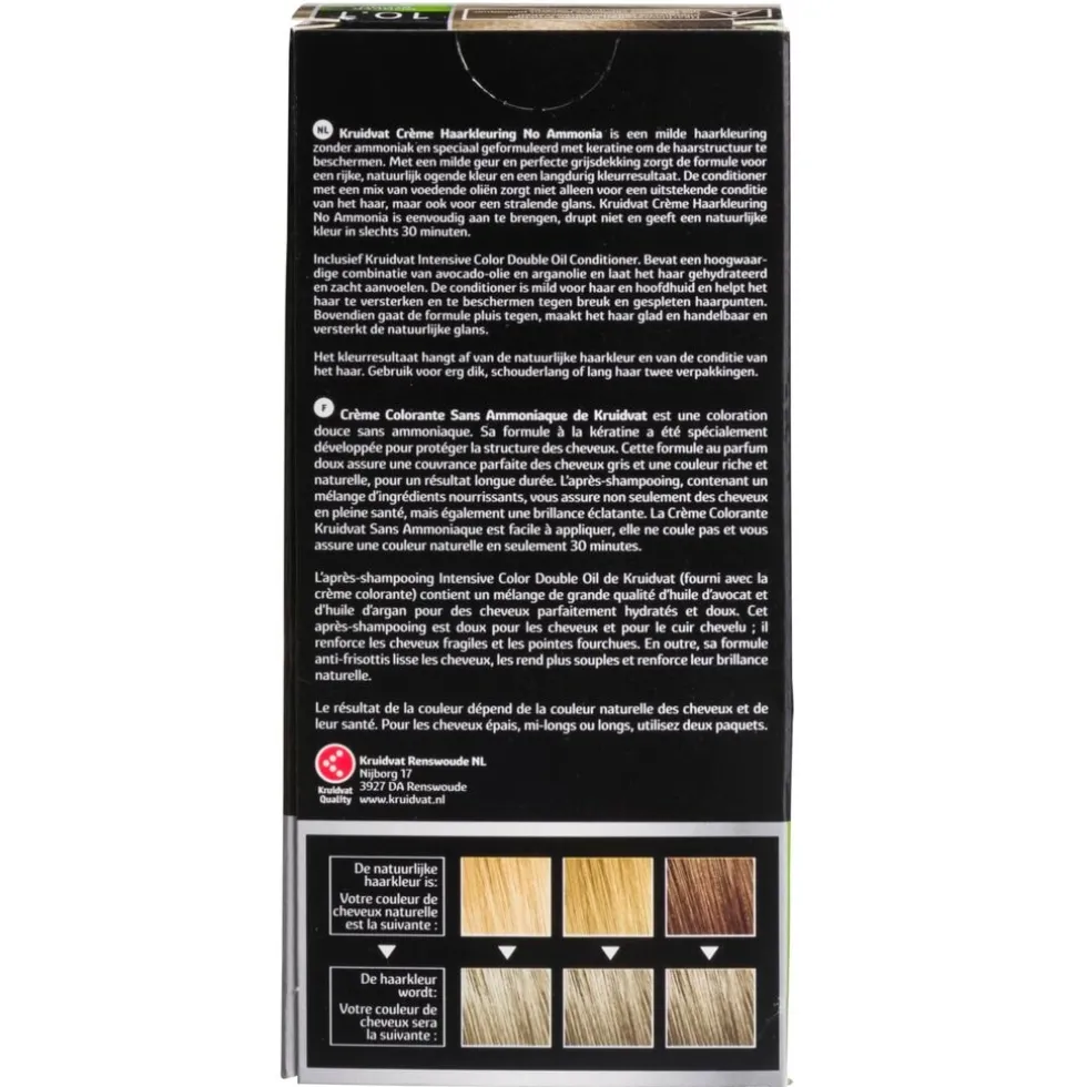 Kruidvat No Ammonia 10.1 Donkerblond Crème Haarkleuring