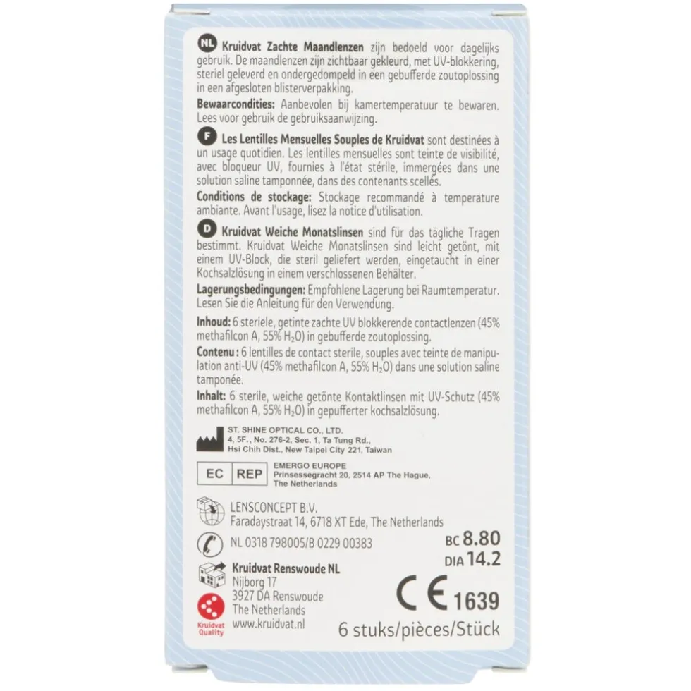 Kruidvat Opticare -3.75 Zachte Maandlenzen