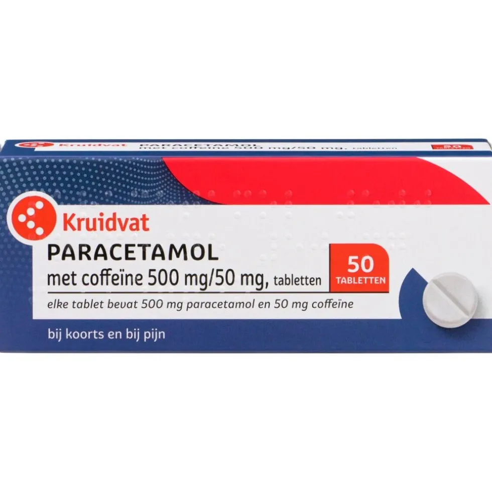 Kruidvat Paracetamol met Coffeïne 500mg /50mg Tabletten