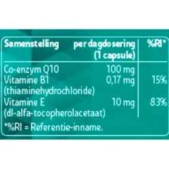Kruidvat Q10 100 mg Capsules met Vitamine B1