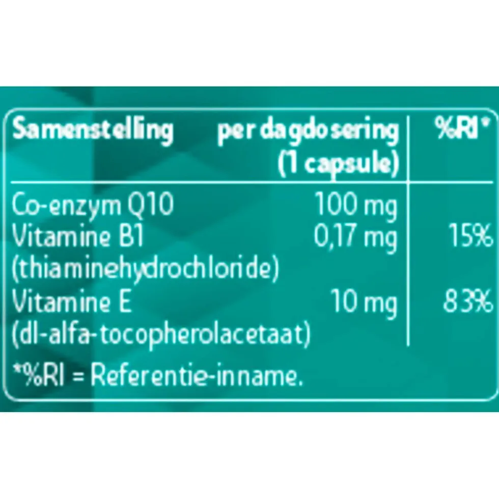 Kruidvat Q10 100 mg Capsules met Vitamine B1