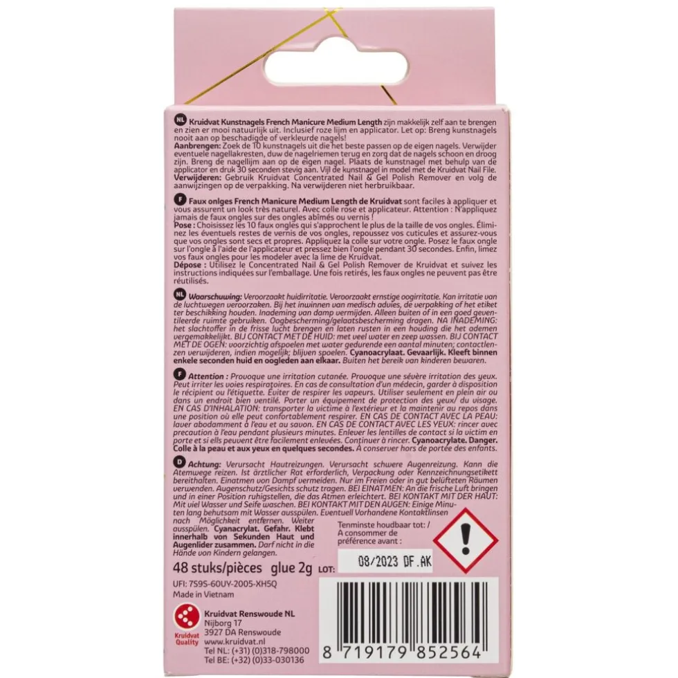 Kruidvat Salon Nails French Manicure Medium Length Kunstnagels