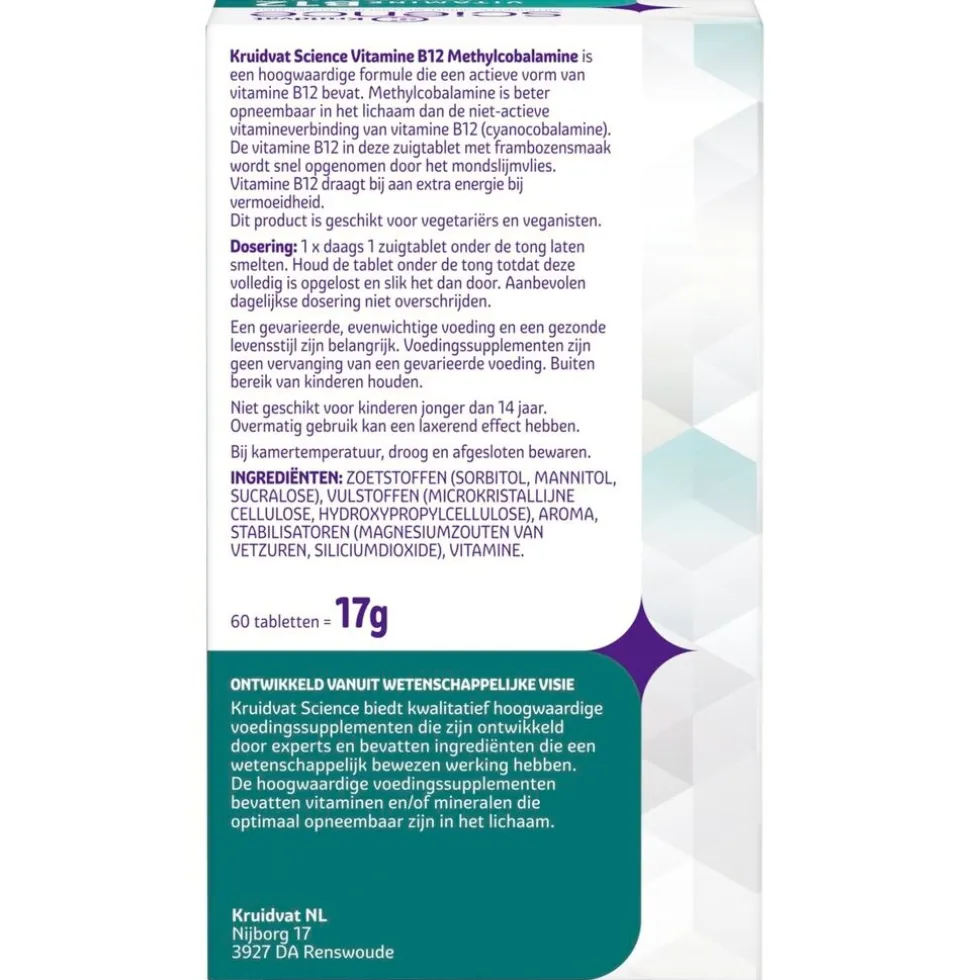 Kruidvat Science Vitamine B12 Zuigtabletten