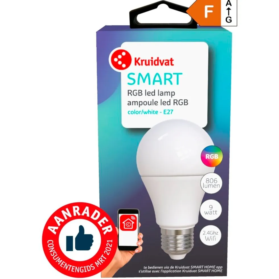 Kruidvat Smart A60 E27 806LM RGB Ledlamp