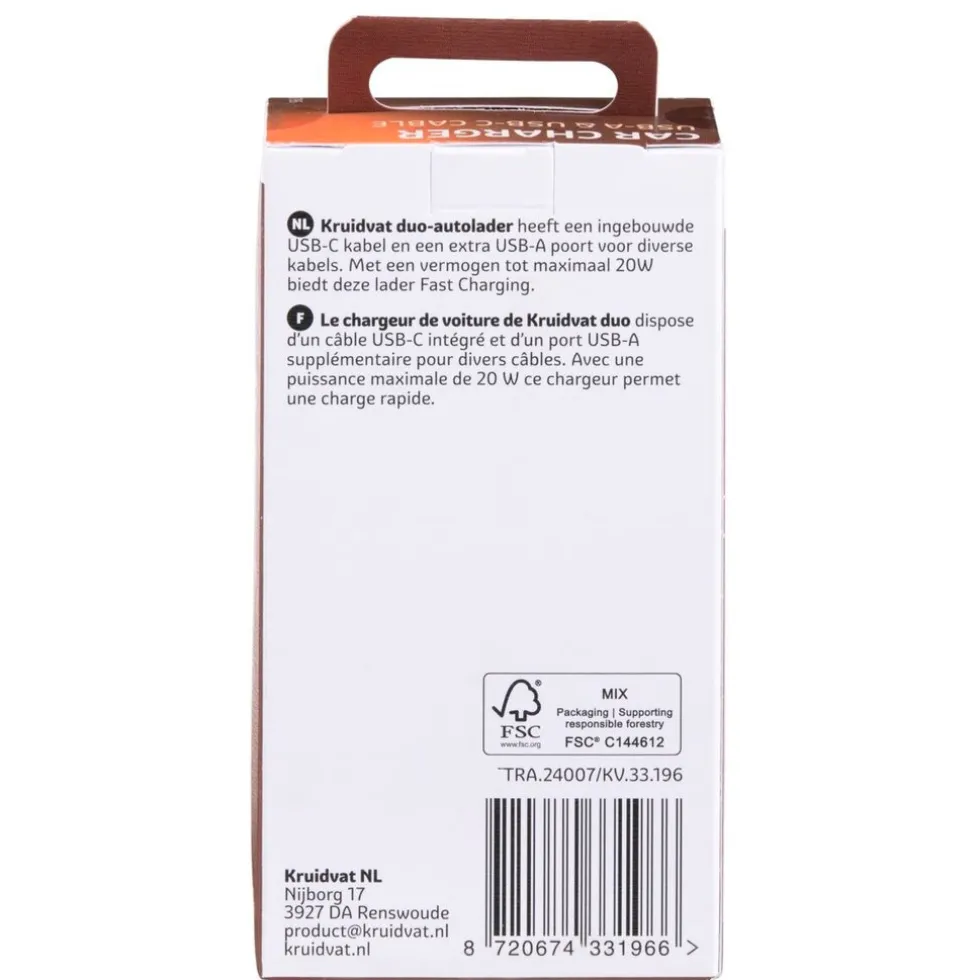 Kruidvat USB-A & USB-C Dual Autolader