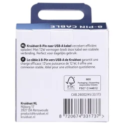 Kruidvat USB-A 8-Pin Kabel