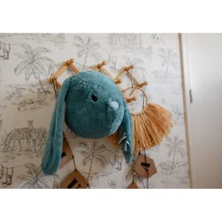 Label Label Rabbit Rosa Blauw Muurdecoratie