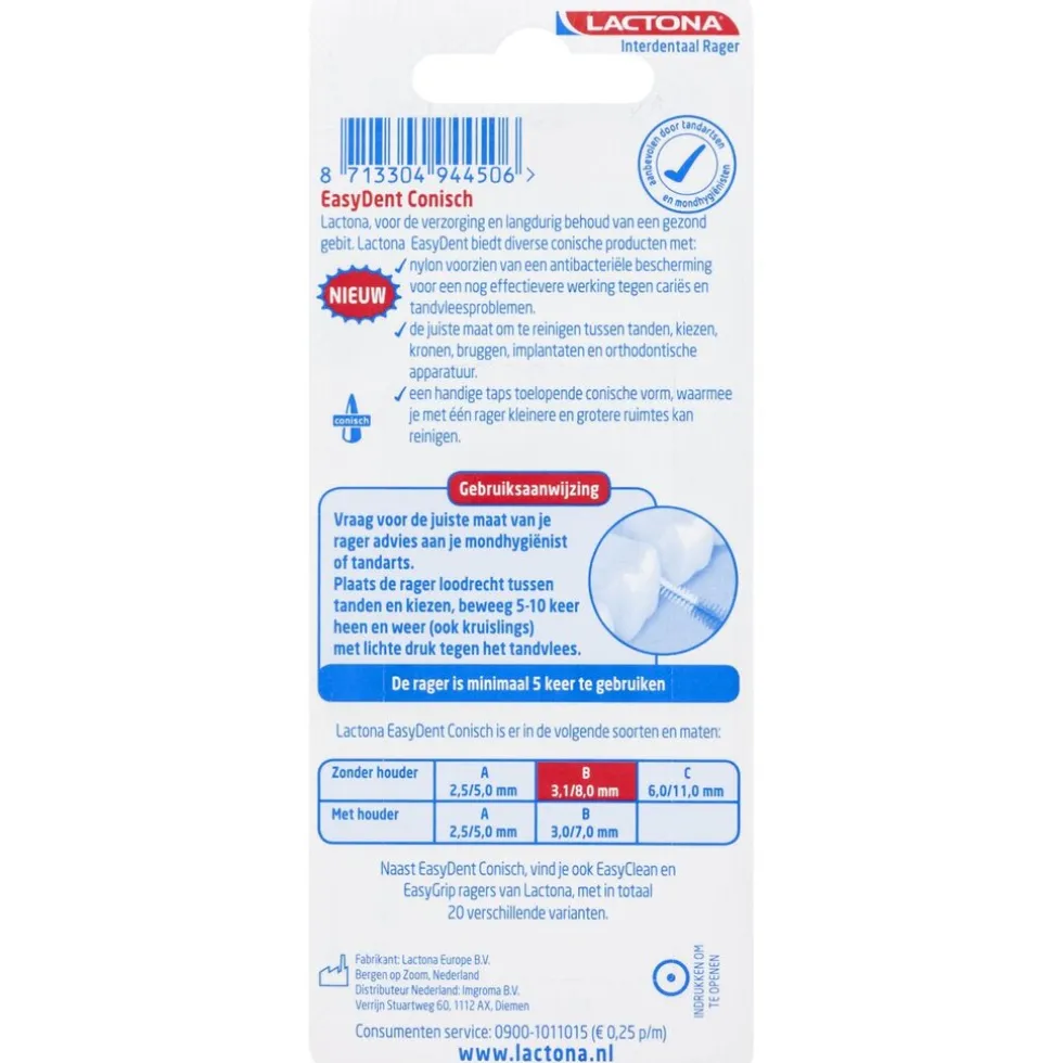 Lactona Easydent B 3.1/8.0 mm Ragers