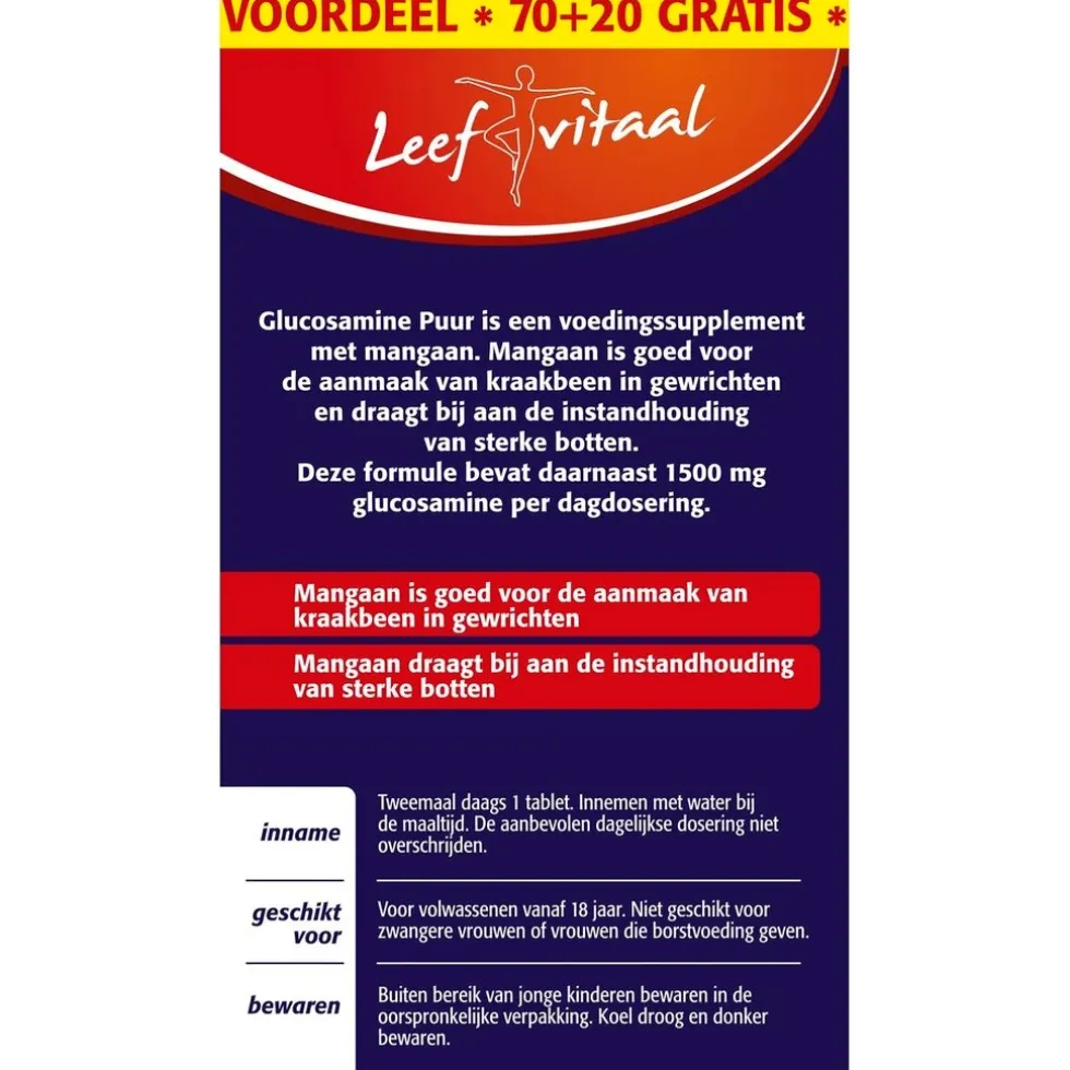 Leefvitaal Glucosamine Puur Tabletten