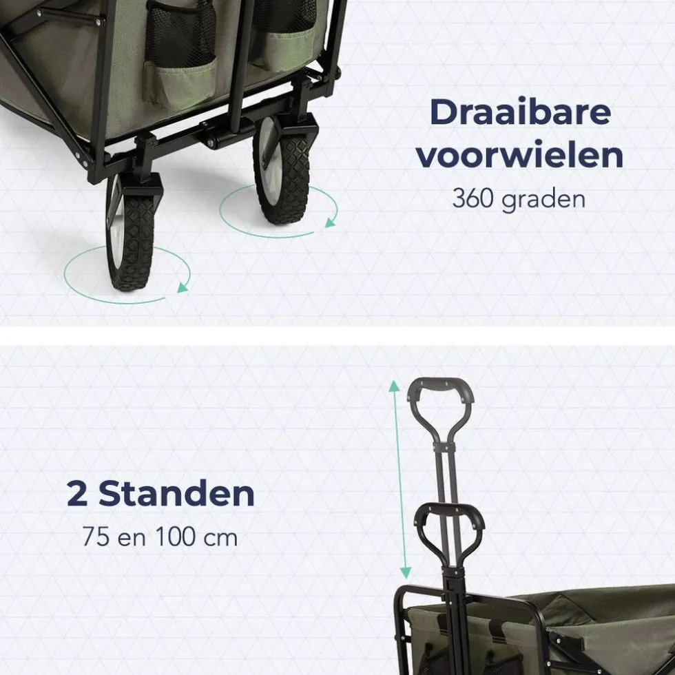 LifeGoods Opvouwbare Bolderkar