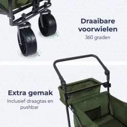 LifeGoods Opvouwbare Bolderkar