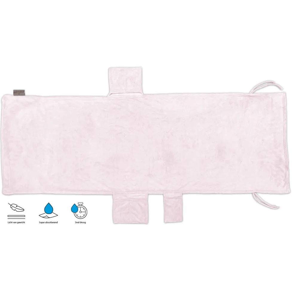 LINNICK Strandlaken Ligbed Handdoek Microvezel 75x215cm (3 in 1) - light pink