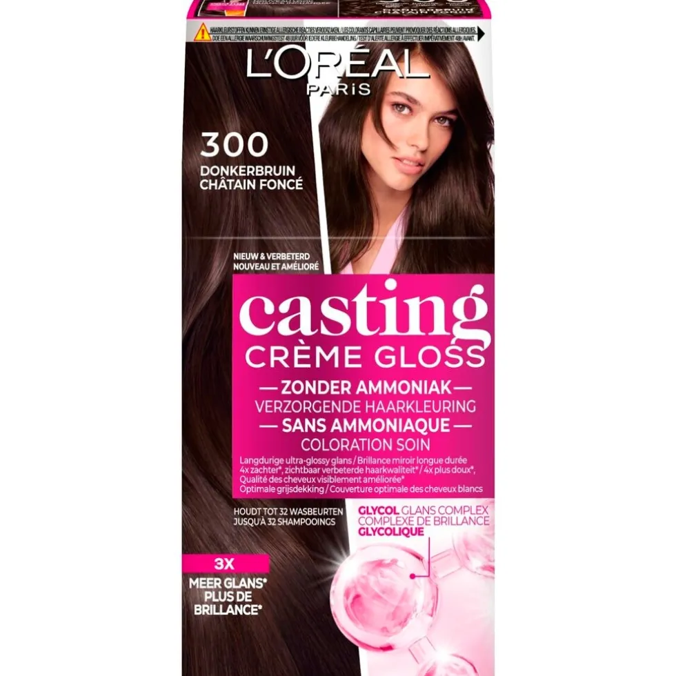 L'Oréal Paris Casting Crème Gloss 300 Donkerbruin Semi-Permanente Haarkleuring