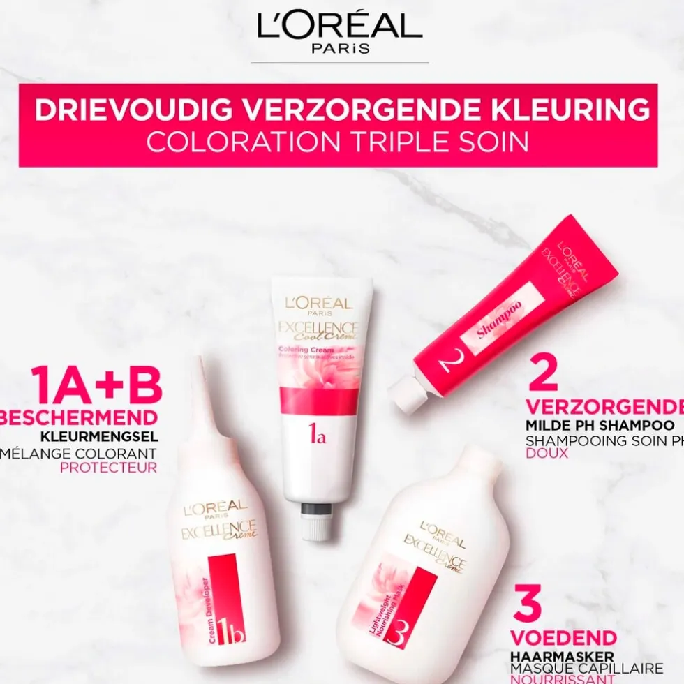 L'Oréal Paris Excellence Crème 6.3 Donker Goudblond Permanente Haarverf