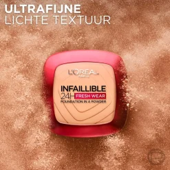 L'Oréal Paris Infaillible 24H Fresh Wear 180 Rose Sand Foundation in a Powder