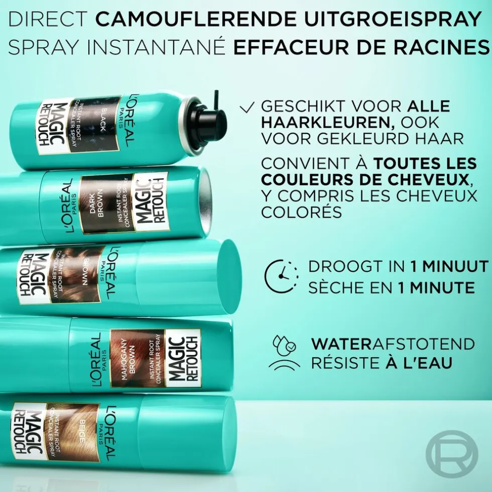 L'Oréal Paris Magic Retouch Donkerblond Camouflerende Uitgroeispray