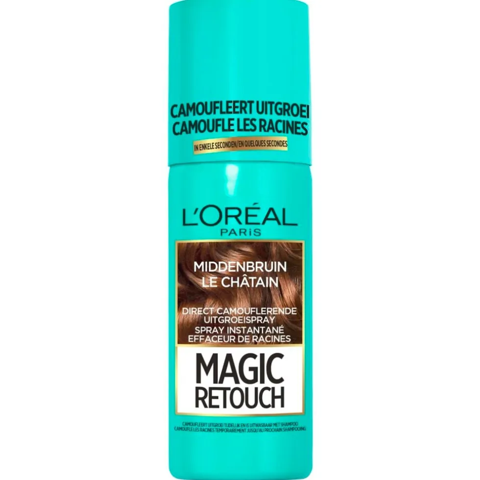 L'Oréal Paris Magic Retouch Middenbruin Camouflerende Uitgroeispray