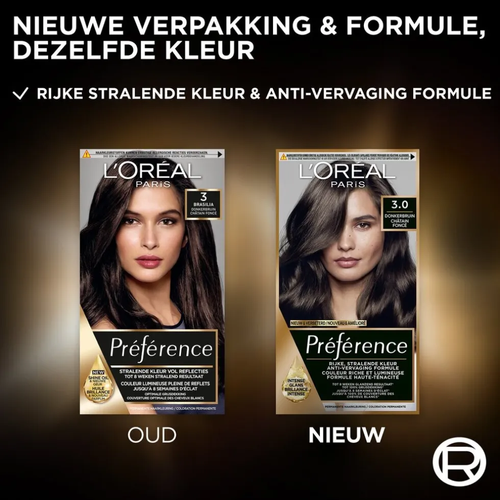 L'Oréal Paris Préférence 3 Donkerbruin Permanente Haarkleuring